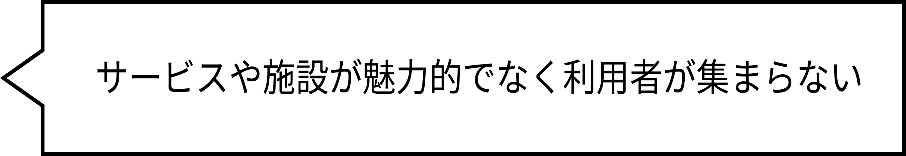 「サービスや施設が魅力的でなく利用者が集まらない」